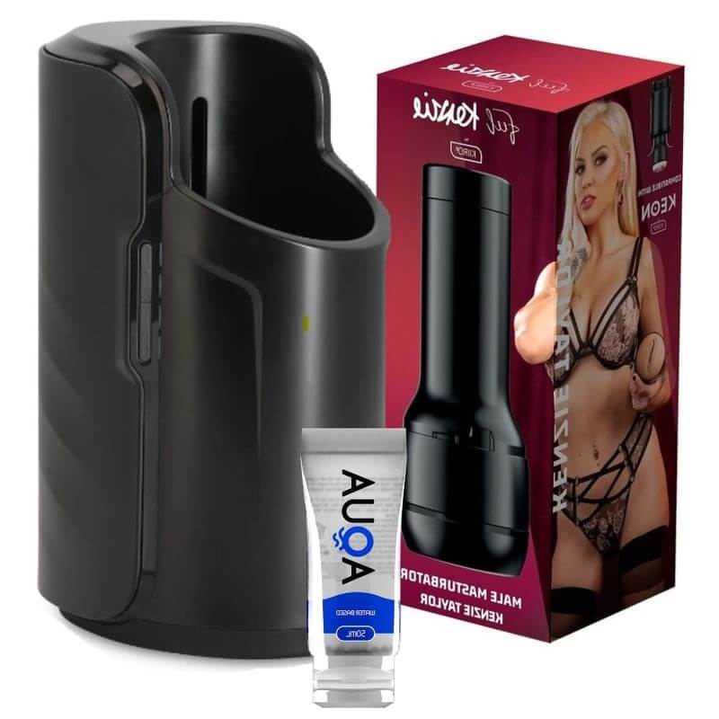 Masturbátor set KIIROO KEON + FEEL KENZIE TAYLOR + AQUA QUALITY LUBE 50 ML